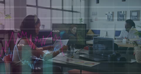 Analyzing Business Data Trends in Modern Office Environment