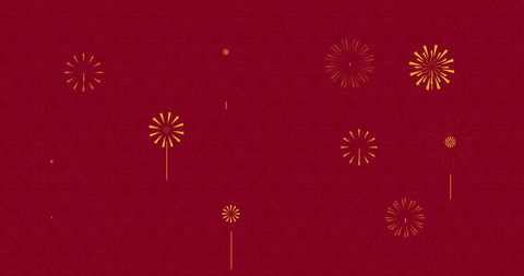 Festive Fireworks on Red Background for Chinese New Year - Download Free Stock Images Pikwizard.com