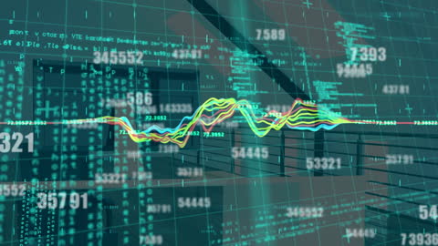 Data Processing with Abstract Financial Animation in Office Setting