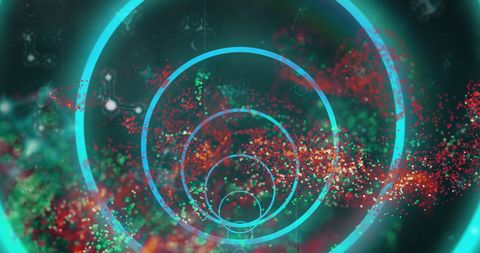 Neon Circle Pattern with Dynamic Light Trails Motion Background - Download Free Stock Images Pikwizard.com