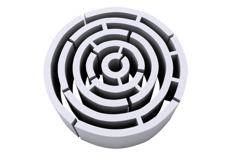 circular labyrinth on transparent background for puzzle concept design - Download Free Stock Videos Pikwizard.com