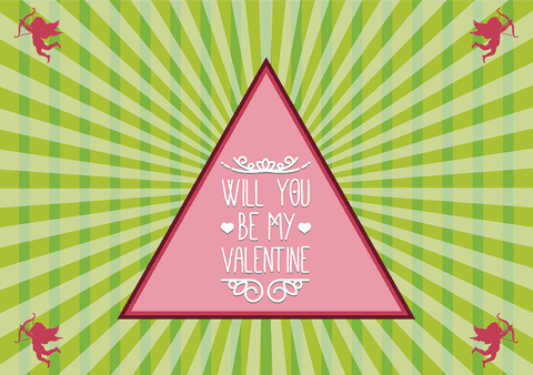 triangular transparent valentine card with cupid illustrations - Download Free Stock Videos Pikwizard.com