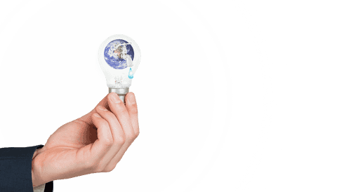 hand holding lightbulb with earth and water drop on transparent background - Download Free Stock Videos Pikwizard.com
