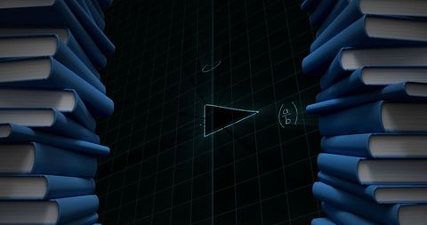 Conceptual digital learning with books and math equations