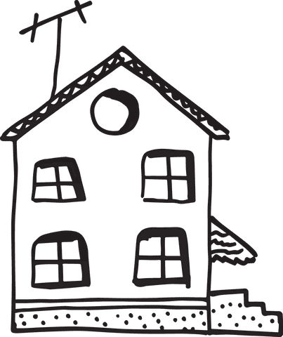 transparent black and white vector illustration of a house with antenna - Download Free Stock Videos Pikwizard.com