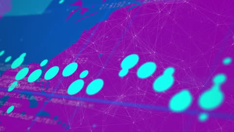 Dynamic Digital Data Processing Visualization Over Blau