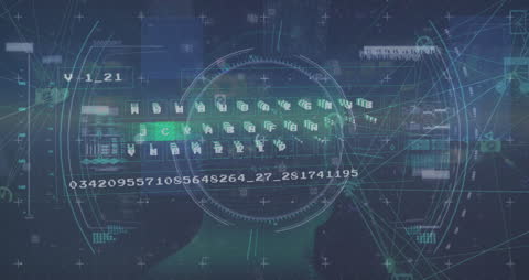 Futuristic Data Processing and Global Connectivity Concept