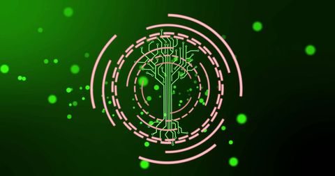 Futuristic Circuit Tree Symbolizing Green Technology Innovation - Download Free Stock Images Pikwizard.com