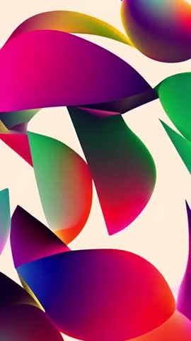 Colorful Abstract Shapes in Motion