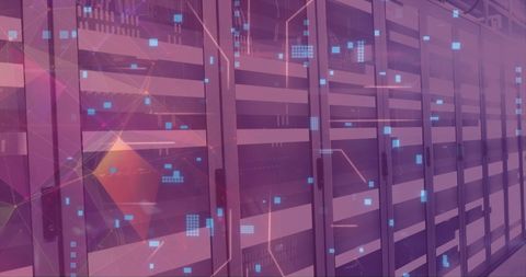 Virtual Data Process Flow with Overlaying Technology Elements - Download Free Stock Images Pikwizard.com
