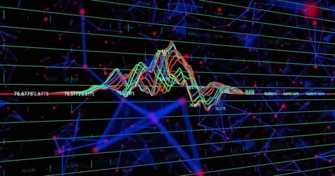Abstract Network Connections with Financial Data Overlay - Download Free Stock Images Pikwizard.com