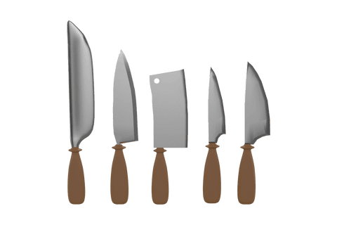 transparent kitchen knife set on clear background - Download Free Stock Videos Pikwizard.com