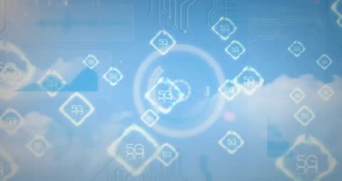 Futuristic 5G Network Technology and Digital Data Streams