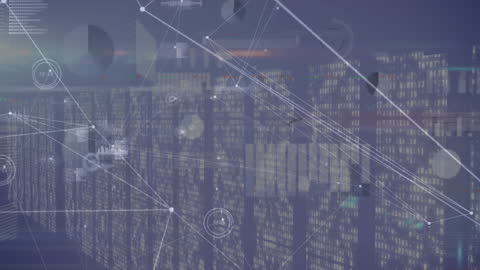 Futuristic Data Processing and Network Connectivity Background