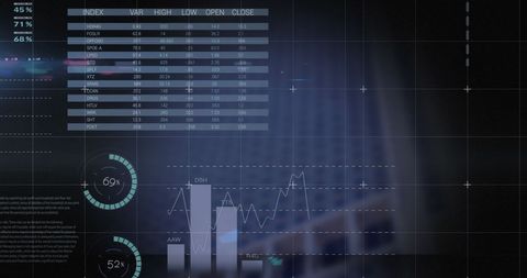 Digital Interface with Data Visualization and Analytics Elements - Download Free Stock Images Pikwizard.com