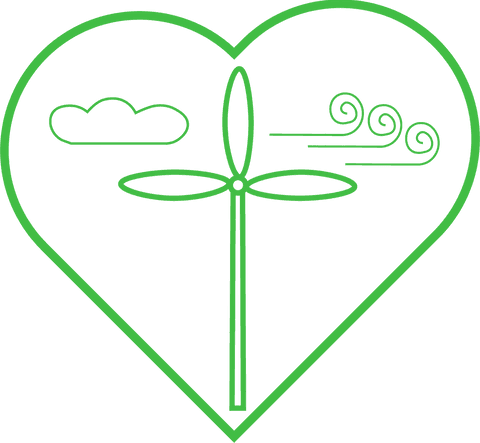 Transparent Green Heart with Wind Turbine for Sustainable Energy - Download Free Stock Videos Pikwizard.com