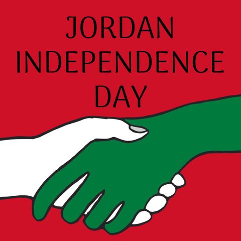 Jordan Independence Day Celebration with Diverse Handshake - Download Free Stock Templates Pikwizard.com