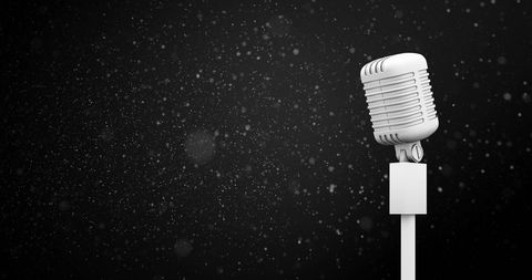 Vintage Retro Microphone Design with Dusty Black Background - Download Free Stock Images Pikwizard.com
