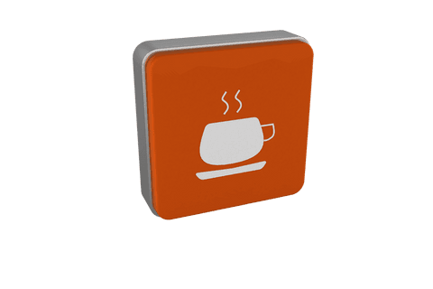 transparent orange tablet icon with hot drink symbol - Download Free Stock Videos Pikwizard.com