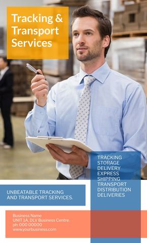 professional offering reliable tracking and transport services - Download Free Stock Templates Pikwizard.com