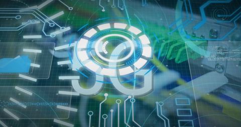5G Technology with Server Networks and Data Visualization - Download Free Stock Images Pikwizard.com