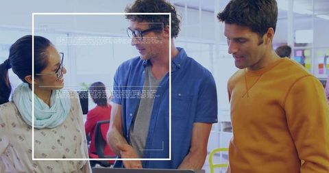 Creative Team Brainstorming Project in Open-Plan Office