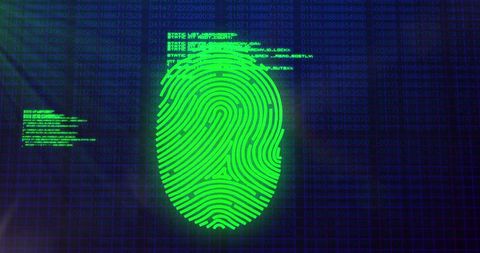 Futuristic Fingerprint Security Technology Concept - Download Free Stock Images Pikwizard.com