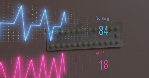 Digitized Medical Data Overlay with Cardio Graph and Medicine - Download Free Stock Images Pikwizard.com