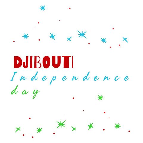 Djibouti Independence Day Celebration Graphic with Colorful Accents - Download Free Stock Templates Pikwizard.com