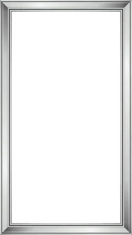 Minimalist Metallic Frame With Teal Panel on Transparent Background