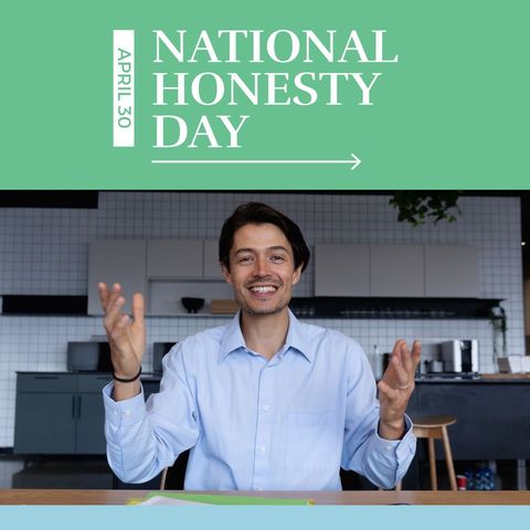 Celebrating National Honesty Day with Smiling Businessman - Download Free Stock Templates Pikwizard.com