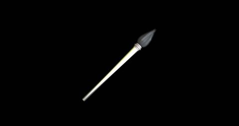 Glowing Paintbrush Against Black Background - Download Free Stock Images Pikwizard.com