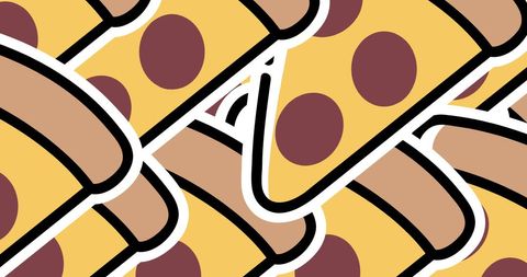 Playful Pizza and Hot Dog Pattern Background for Parties