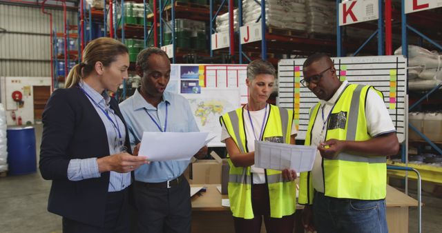 Warehouse Team Conducting Logistics Meeting - Download Free Stock Images Pikwizard.com