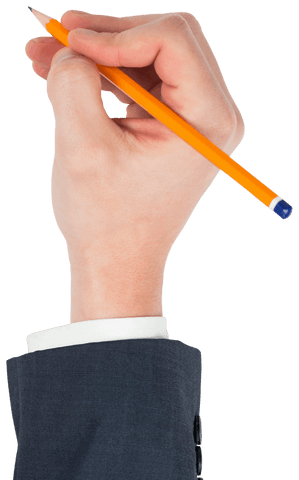 Transparent Hand Holding Pencil Writing Isolated on White - Download Free Stock Videos Pikwizard.com