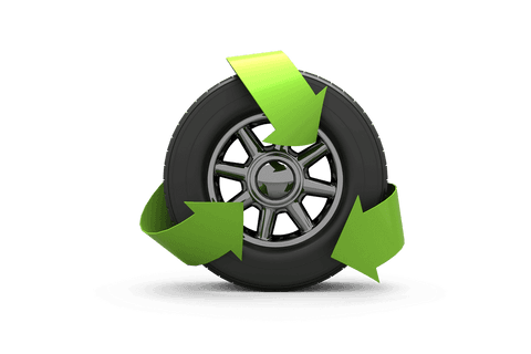 transparent tire with green recycling arrows symbol - Download Free Stock Videos Pikwizard.com
