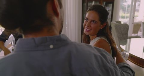 Couple consulting with wedding planner for ceremony details