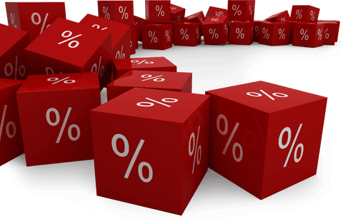 transparent red blocks with white percentage symbols - Download Free Stock Videos Pikwizard.com