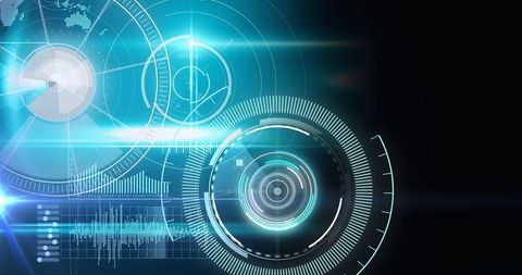 Futuristic Digital Interface with Scanning Data Elements - Download Free Stock Images Pikwizard.com
