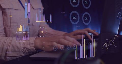 Businesswoman Analyzing Financial Data on Computer - Download Free Stock Images Pikwizard.com