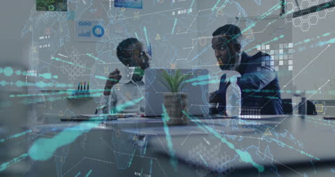 Global Networking Trends with Professionals Discussing Ideas