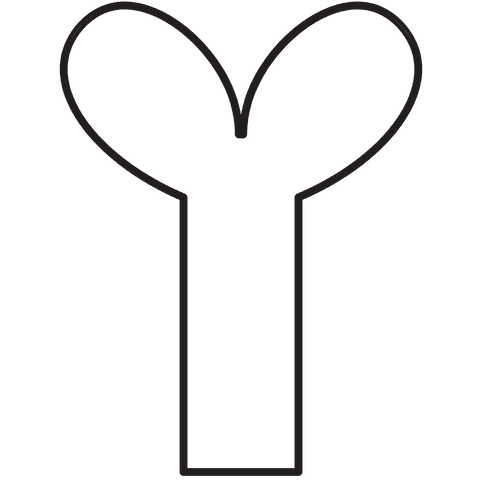 Minimalistic Abstract Black Shape on Transparent Background