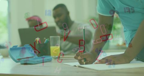 Creative Learning Environment with Letters and Numbers