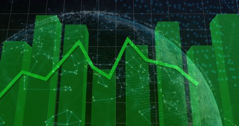 Global Data Analysis and Growth Trends Visualization - Download Free Stock Images Pikwizard.com