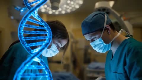 Innovative Surgical Team Collaborating with Digital DNA in Operating Room