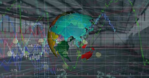 Global Financial Data Integration with Crystal Globe Overlay - Download Free Stock Images Pikwizard.com