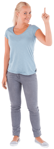 transparent smiling woman pointing upward suggesting ideas - Download Free Stock Videos Pikwizard.com