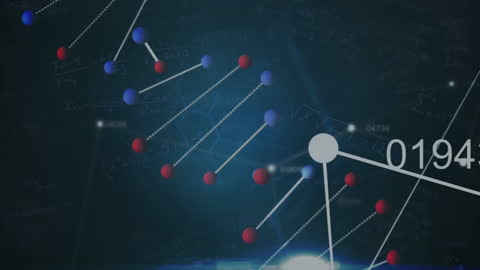 Digital DNA Strand and Data Conceptual Animation