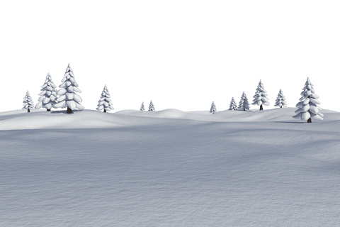 tranquil snowy landscape with frosted fir trees on transparent background - Download Free Stock Videos Pikwizard.com