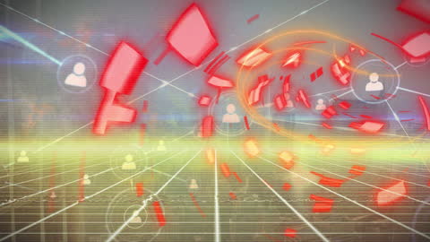 Futuristic Digital Network and Data Flow Representation